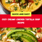 Easy CREAMY CHICKEN TORTILLA SOUP RECIPE