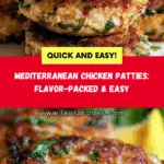 Mediterranean Chicken Patties Recipe