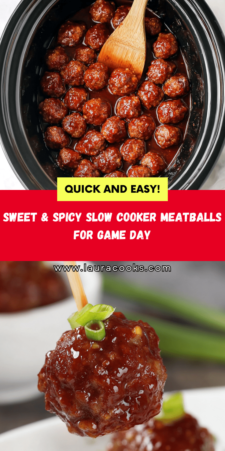 Sweet and Spicy Slow Cooker Meatballs - Flavorful Party Appetizer