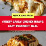 Baked Cheesy Garlic Chicken Wraps Recipe