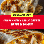 Cheesy Garlic Chicken Wraps Recipe