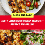 Easy herby lemon skewers Recipe