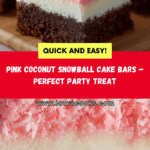 Pink Coconut Snowball Cake Bars Recipe