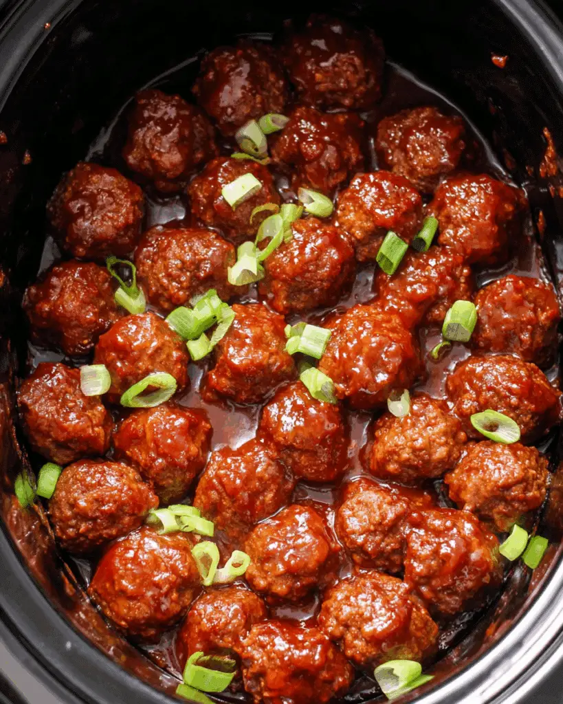 Sweet and Spicy Slow Cooker Meatballs Recipe