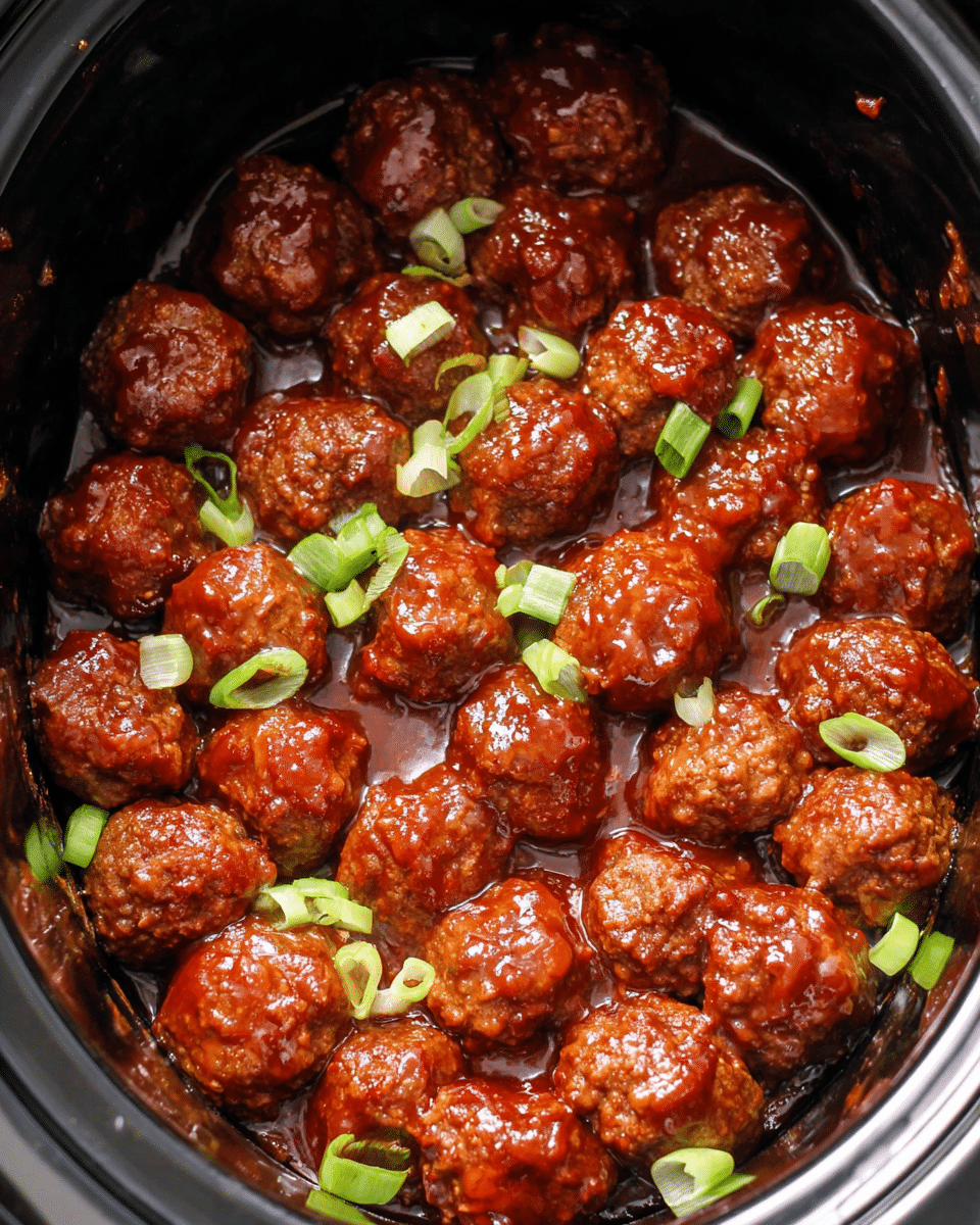 Sweet and Spicy Slow Cooker Meatballs Recipe