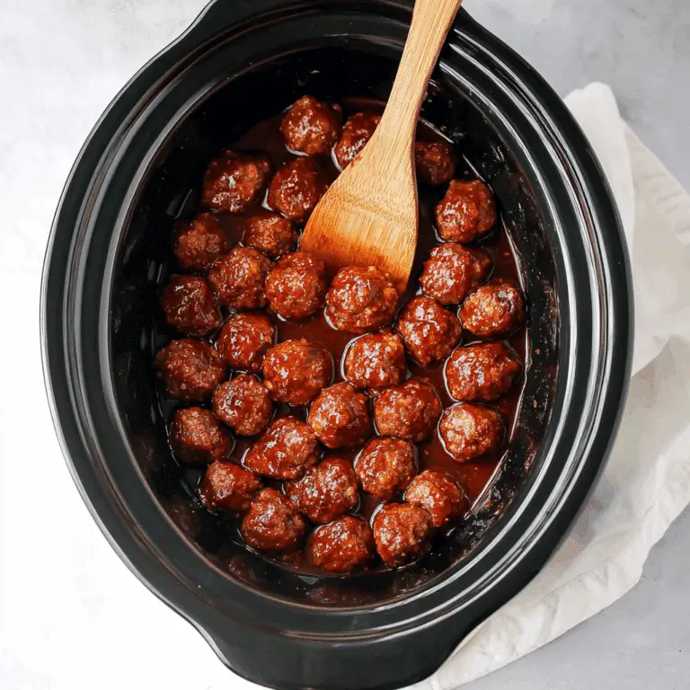 Sweet and Spicy Slow Cooker Meatballs - Flavorful Party Appetizer