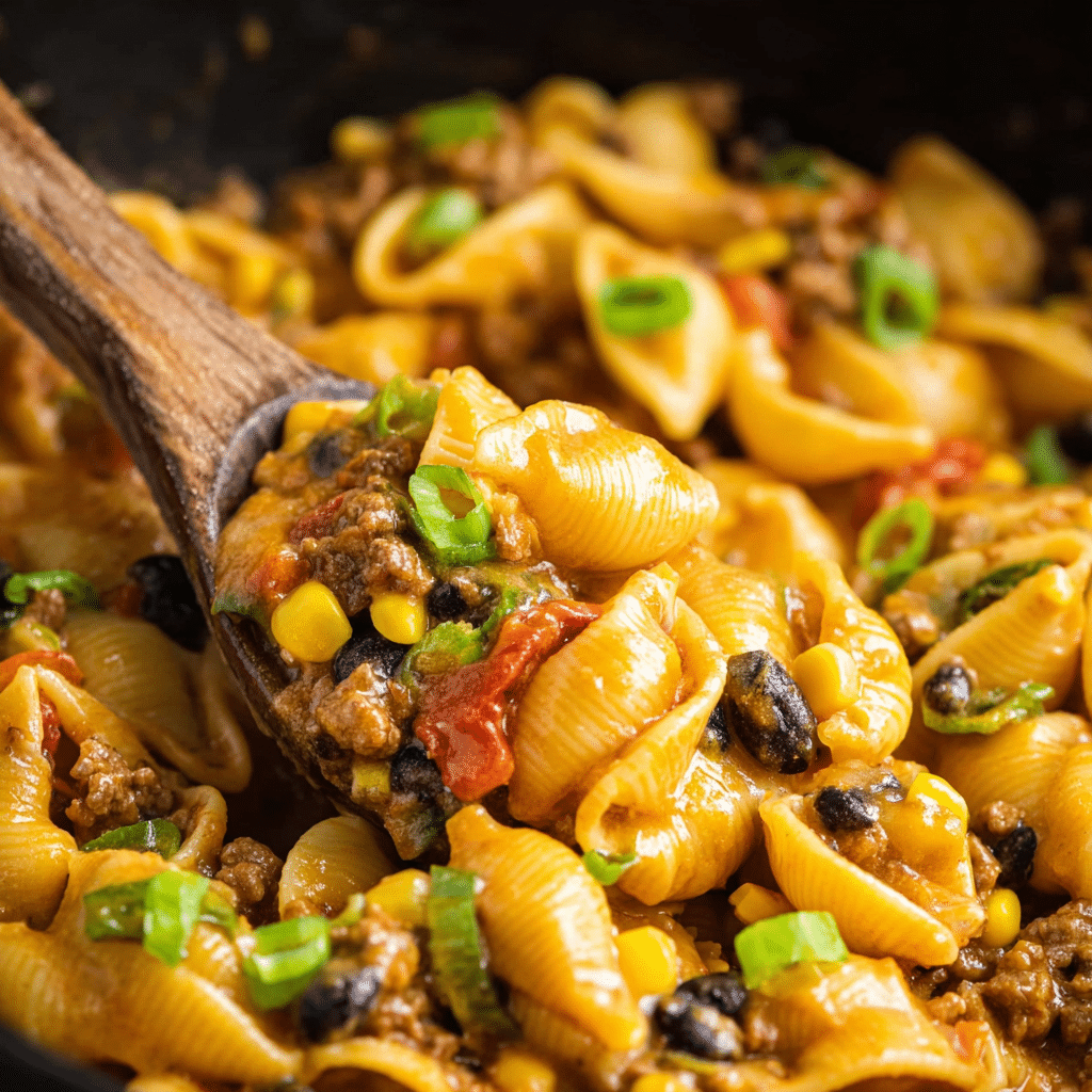 Slow Cooker Cheesy Taco Pasta Recipe - Recipe Image