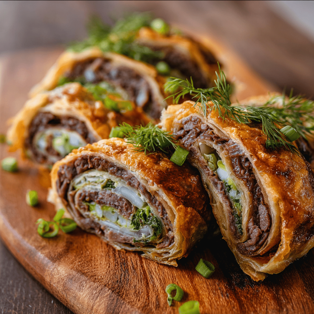 THE BEST THAI BASIL BEEF ROLLS RECIPE - Recipe Image