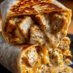 Cheesy Garlic Chicken Wraps Recipe
