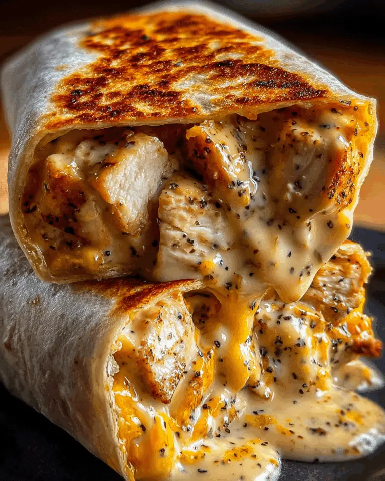Cheesy Garlic Chicken Wraps Recipe