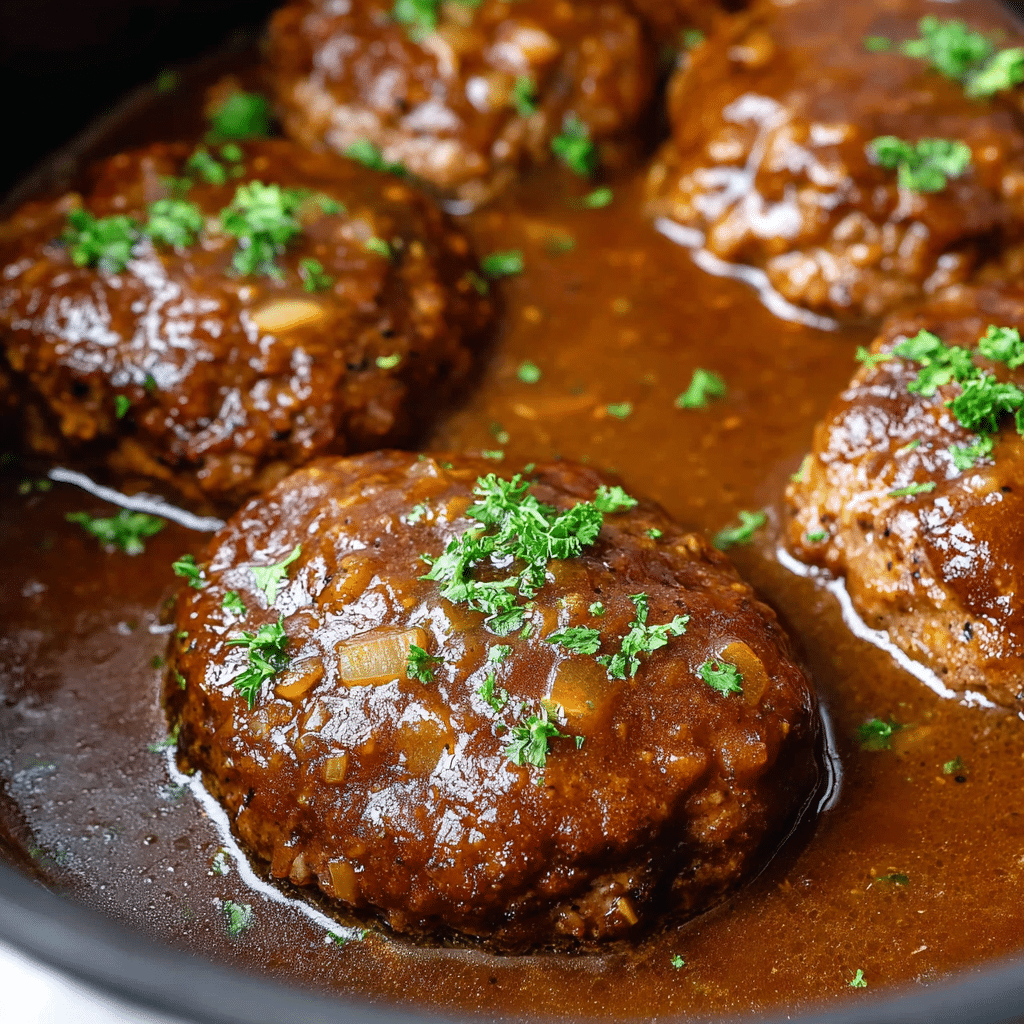 Slow Cooker Salisbury Steaks Recipe - Recipe Image