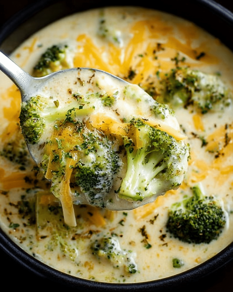 Slow Cooker Broccoli Cheese Soup Recipe