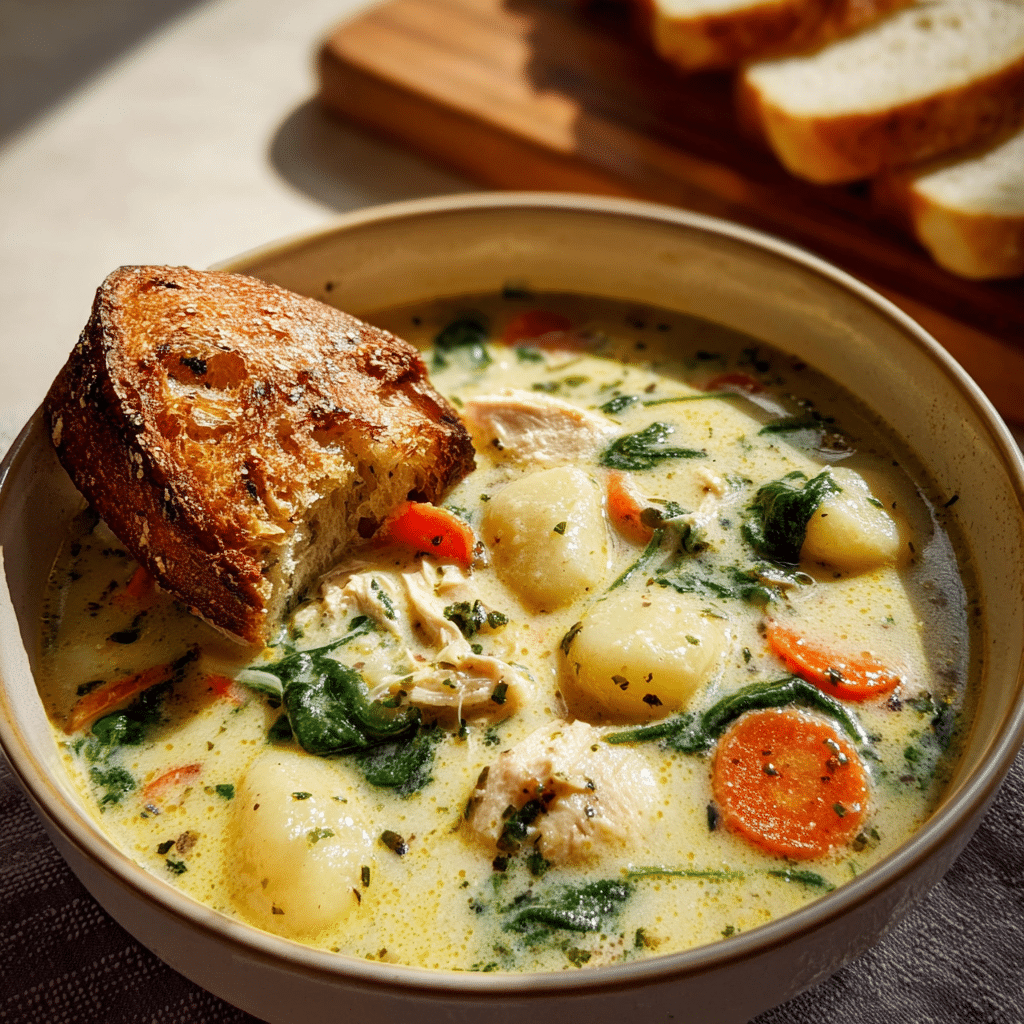 The Best Olive Garden Chicken Gnocchi Soup Recipe - Recipe Image