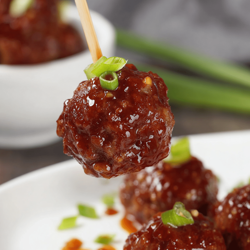 Sweet and Spicy Slow Cooker Meatballs Recipe - Recipe Image