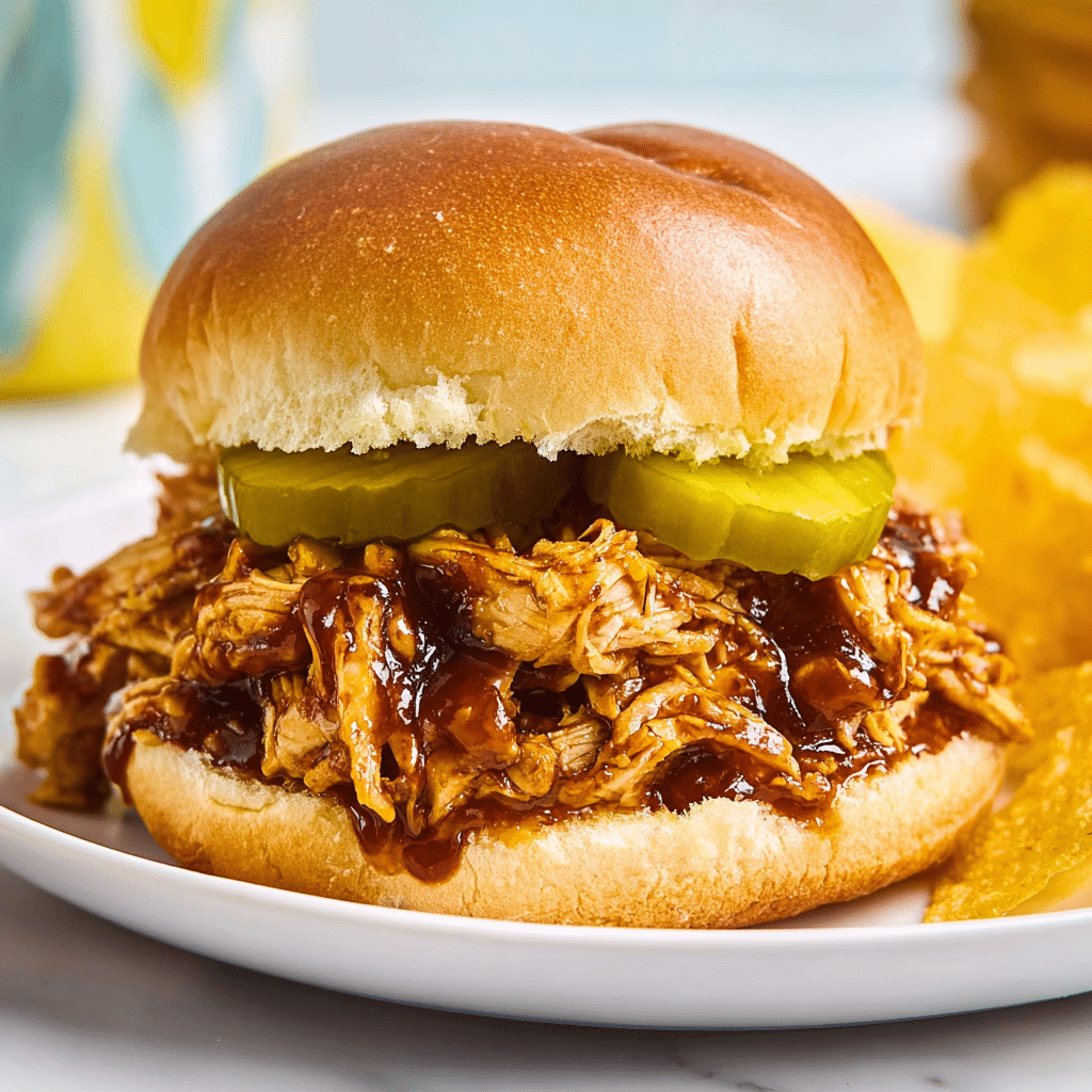 Slow Cooker Hot Honey Chicken Sandwiches Recipe - Recipe Image