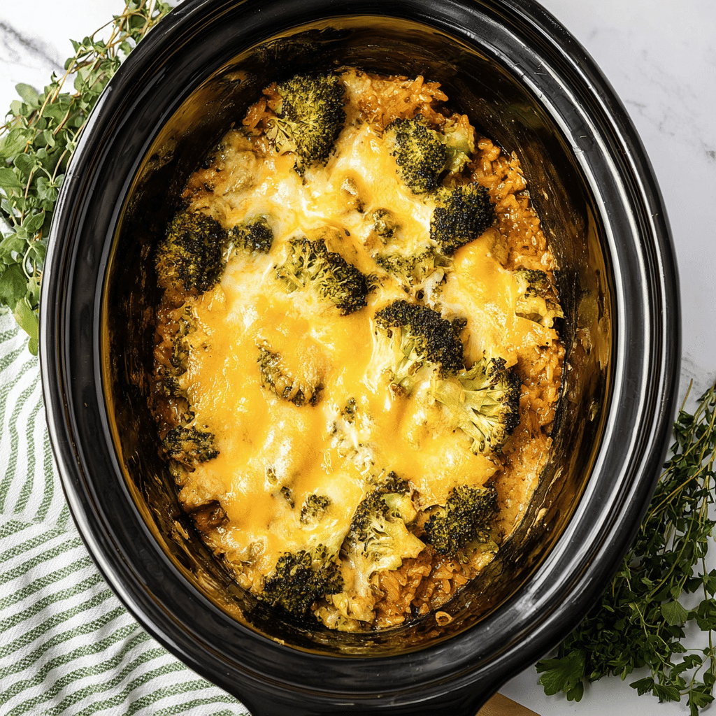 Slow Cooker Broccoli Casserole Recipe - Recipe Image