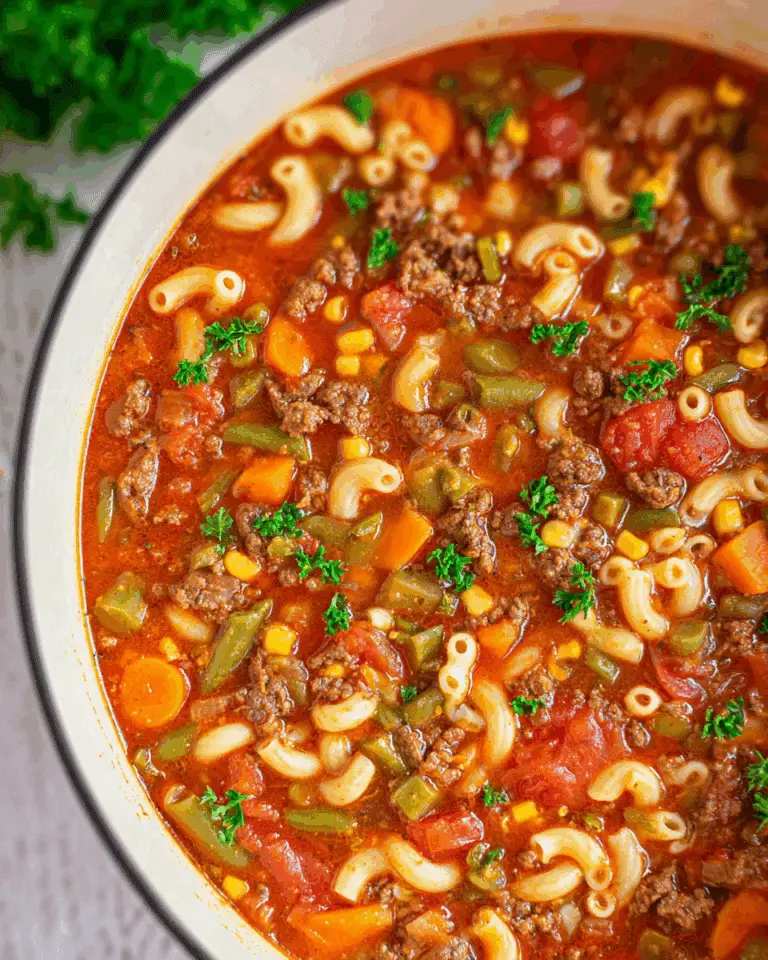 Hamburger Macaroni Soup Recipe