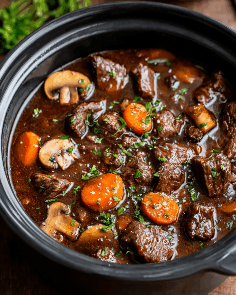 Slow Cooker Beef Bourguignon Recipe