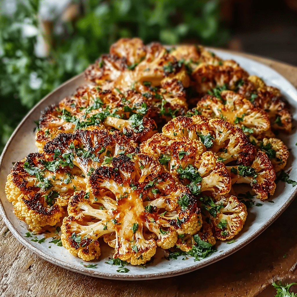 Crispy Baked Cauliflower Steaks Recipe - Recipe Image