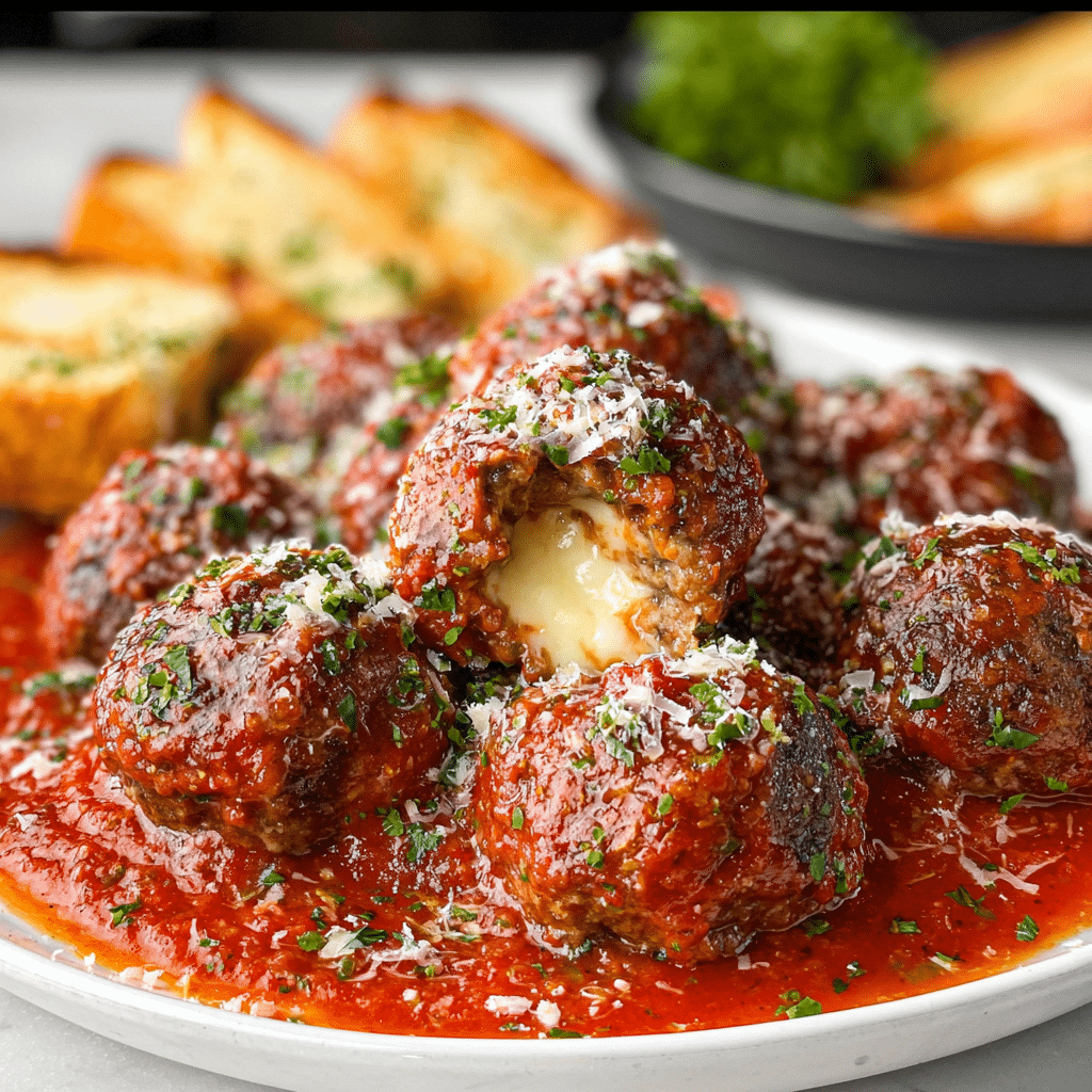 Cheese Stuffed Meatballs Recipe - Recipe Image
