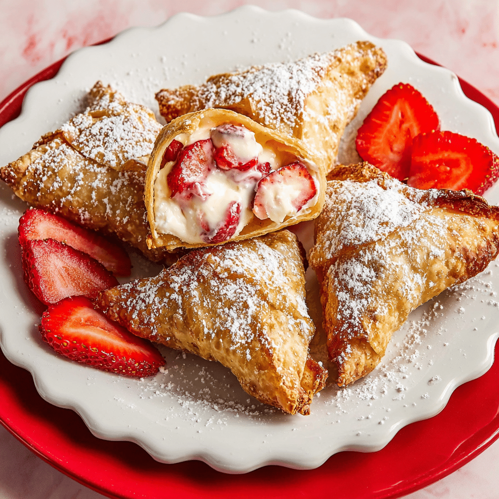 Strawberry Cheesecake Wontons Recipe - Recipe Image