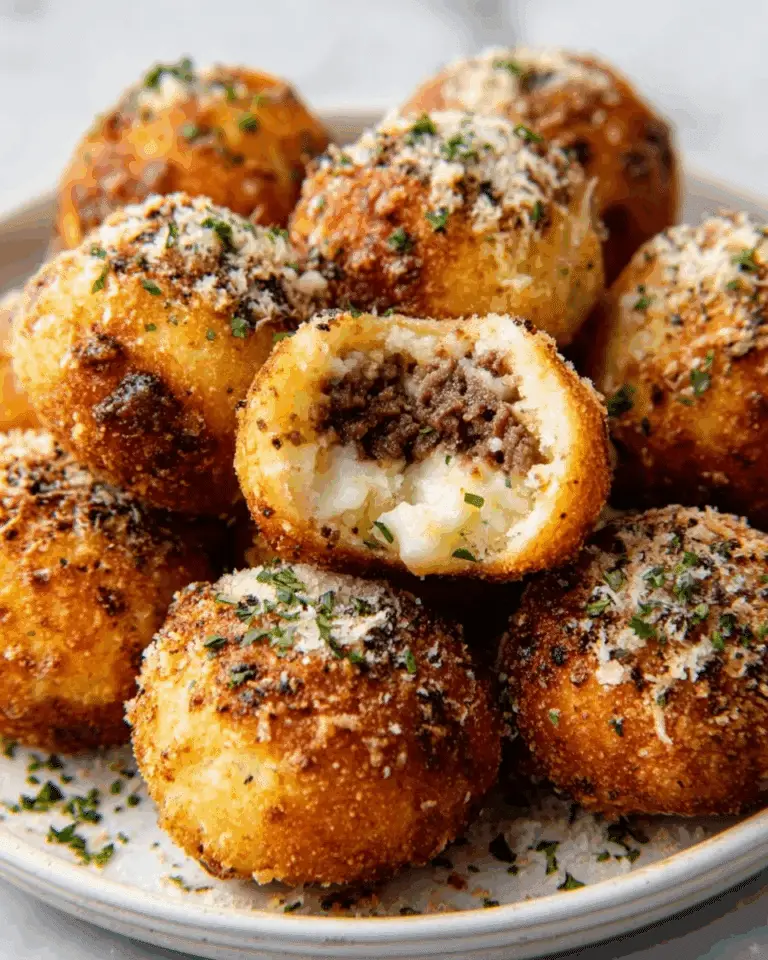 EasyGarlic Parmesan Cheeseburger Bombs Recipe