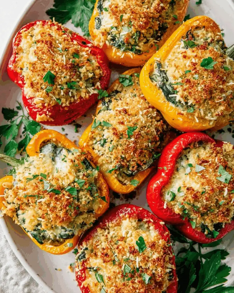 Herby Ricotta Stuffed Peppers Recipe