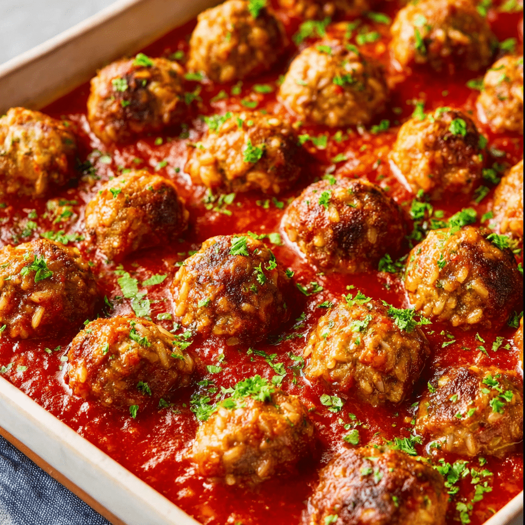 Easy Porcupine Meatballs Recipe in Tomato Sauce Recipe - Recipe Image
