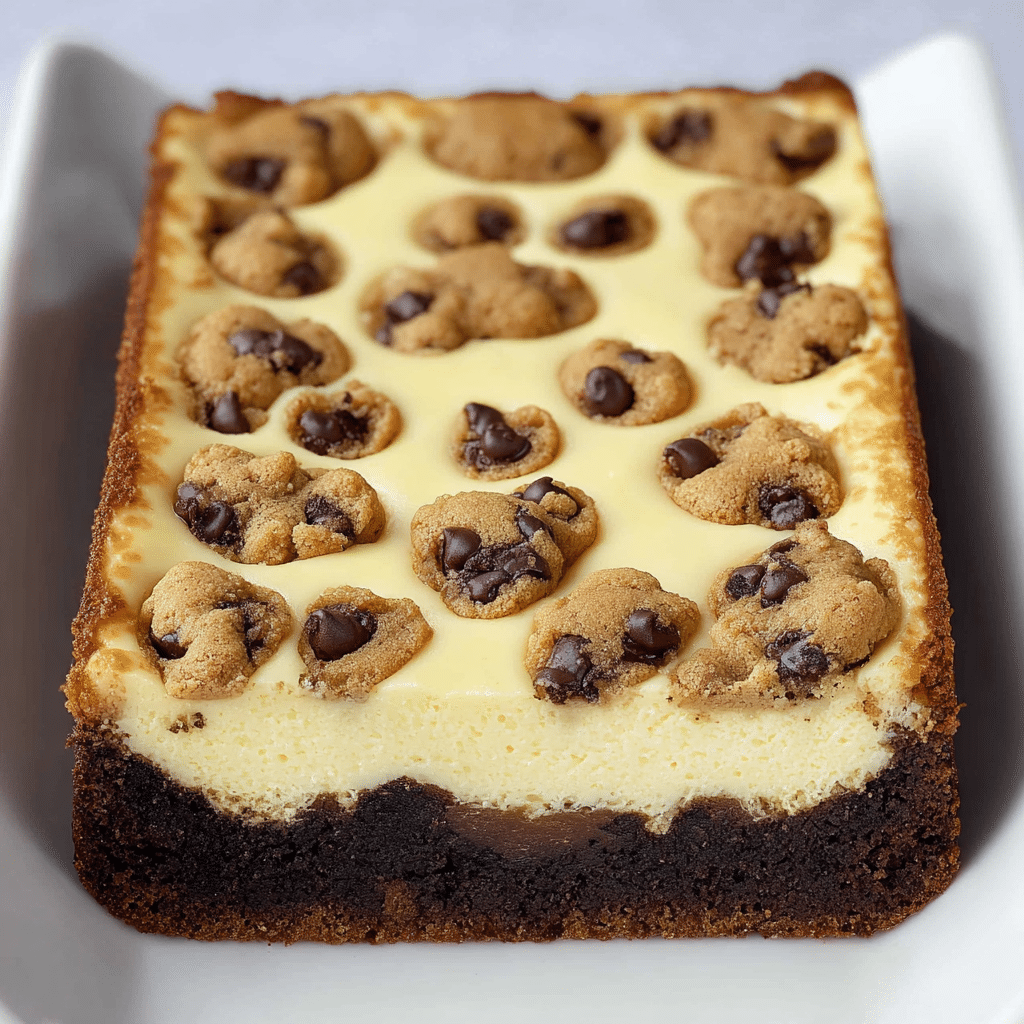 5 Layer Cookie Box Brownie Cheesecake Recipe - Recipe Image