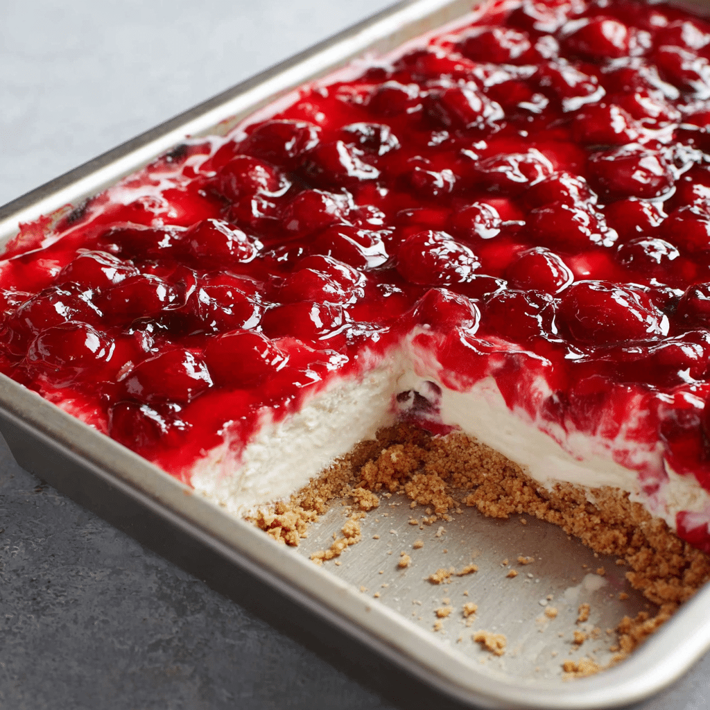 No Bake Cherry Cheesecake Recipe - Recipe Image