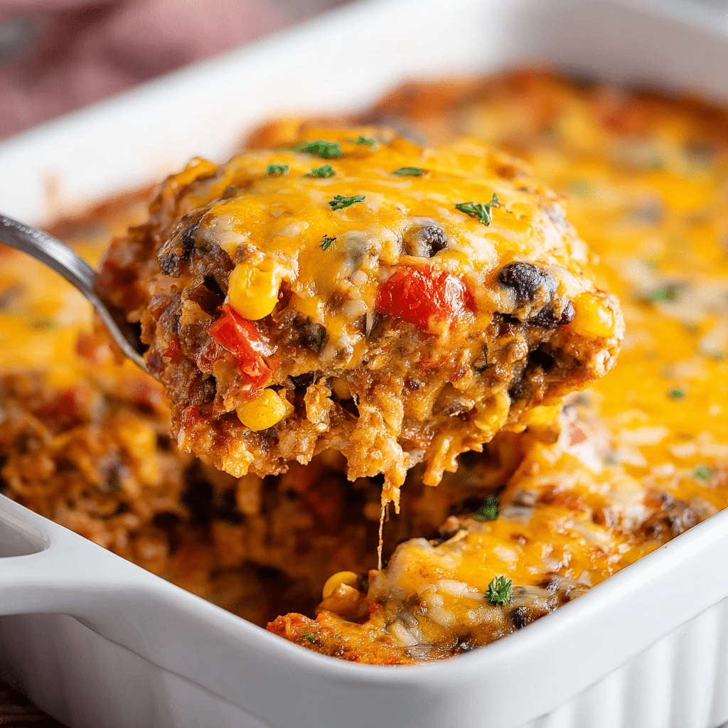 Chicken Taco Casserole Recipe - Recipe Image