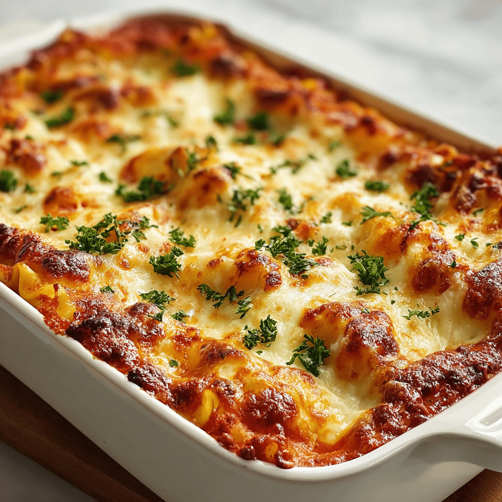 cheesy baked ravioli casserole Recipe - Recipe Image