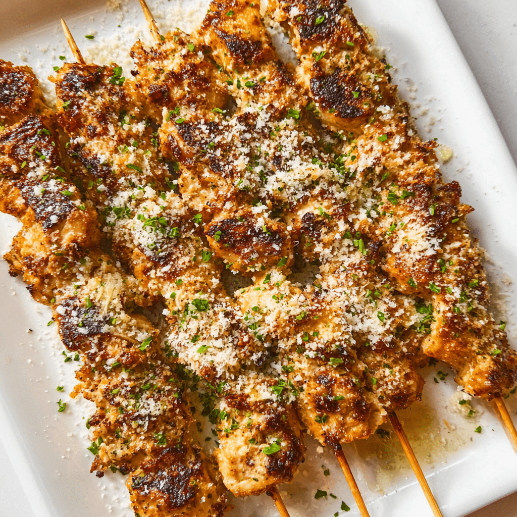 GRILLED RANCH GARLIC PARMESAN CHICKEN SKEWERS Recipe - Recipe Image