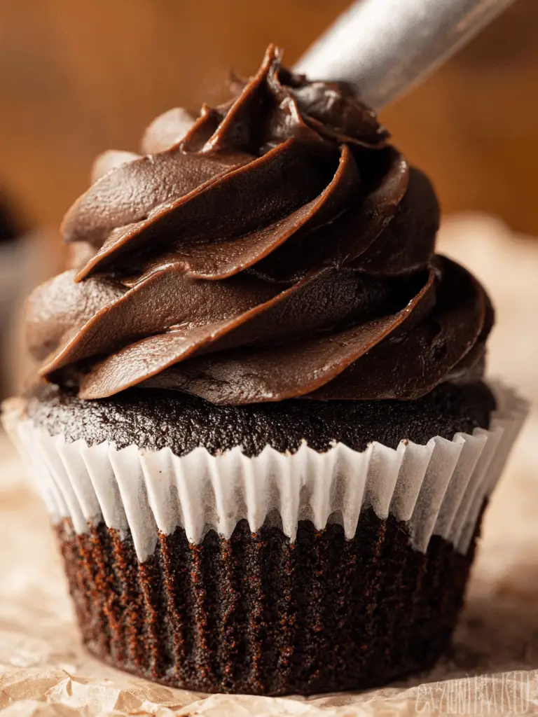 Chocolate Cupcake Recipe with Chocolate Buttercream Recipe