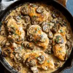 Skillet Chicken and Mushroom Wine Sauce Recipe