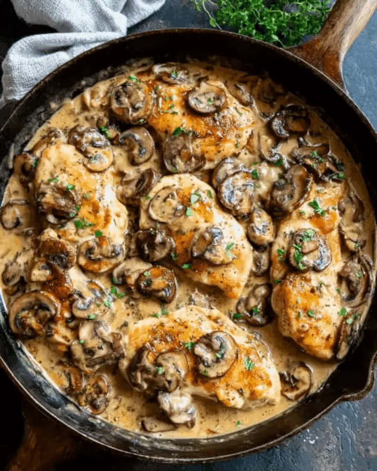 Skillet Chicken and Mushroom Wine Sauce Recipe