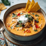 Easy CREAMY CHICKEN TORTILLA SOUP RECIPE