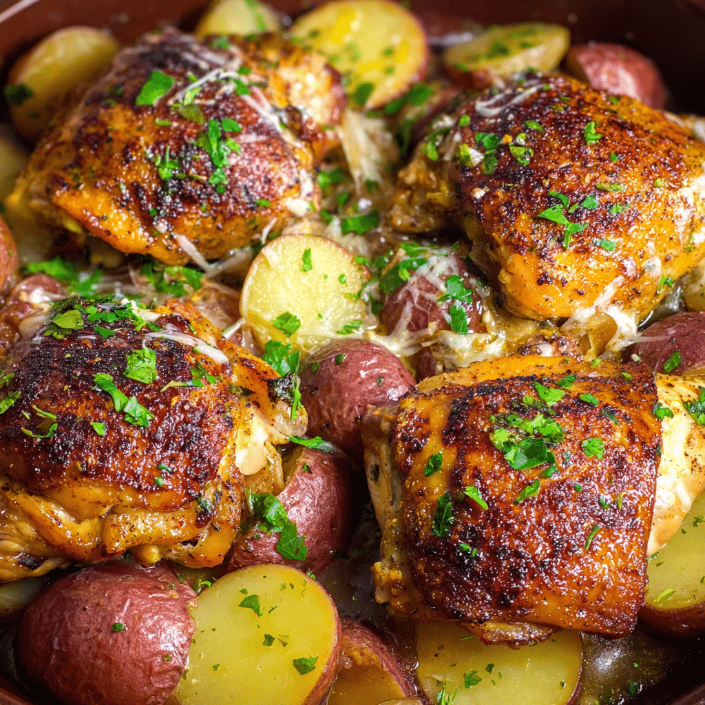 Slow Cooker Garlic Parmesan Chicken and Potatoes Recipe 5 Slow Cooker Garlic Parmesan Chicken and Potatoes Recipe - Recipe Image