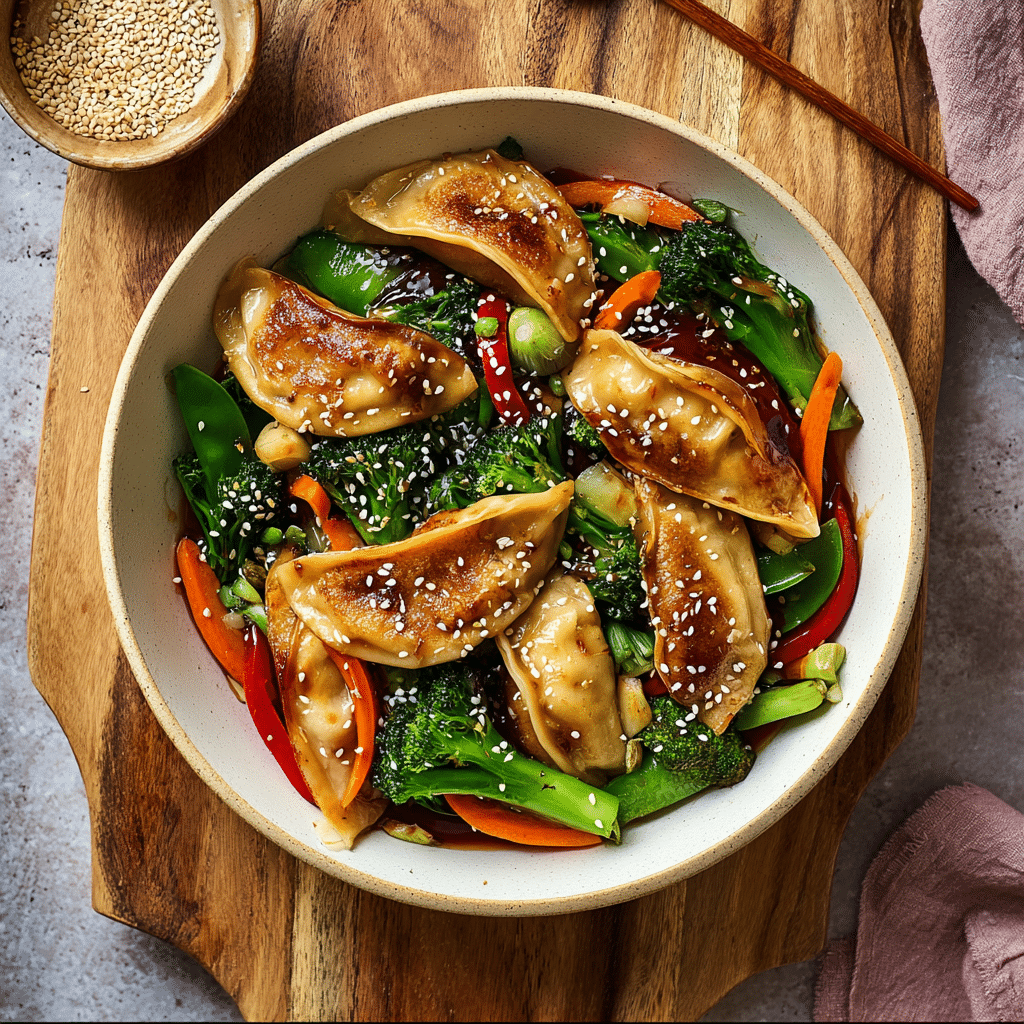 Easy Potsticker Stir-Fry Recipe - Recipe Image