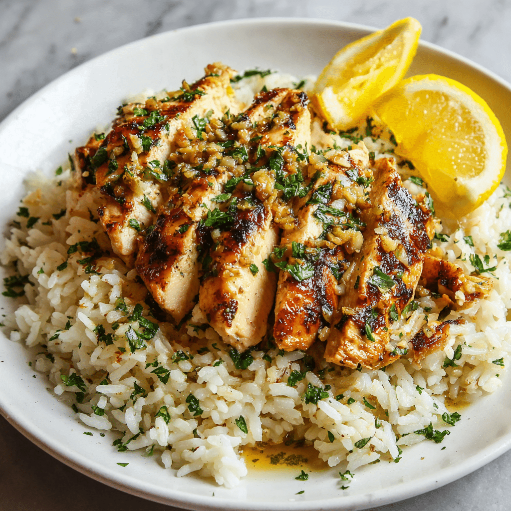 Chicken Scampi Creamy Garlic Rice Recipe - Recipe Image