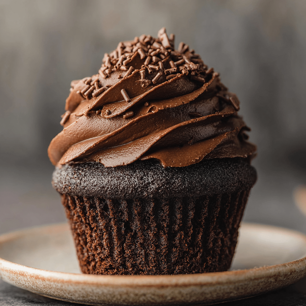 Chocolate Cupcake Recipe with Chocolate Buttercream Recipe - Recipe Image