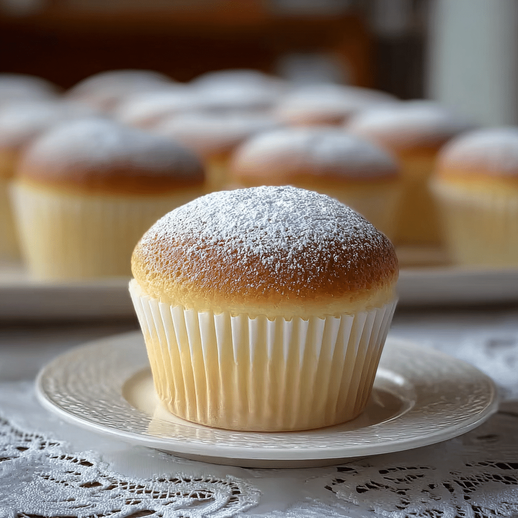 Japanese Cotton Cheesecake Cupcakes Recipe - Recipe Image