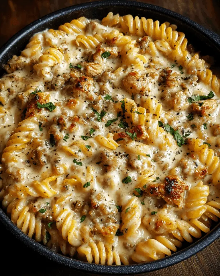 The Best Crockpot Garlic Parmesan Chicken Pasta Recipe
