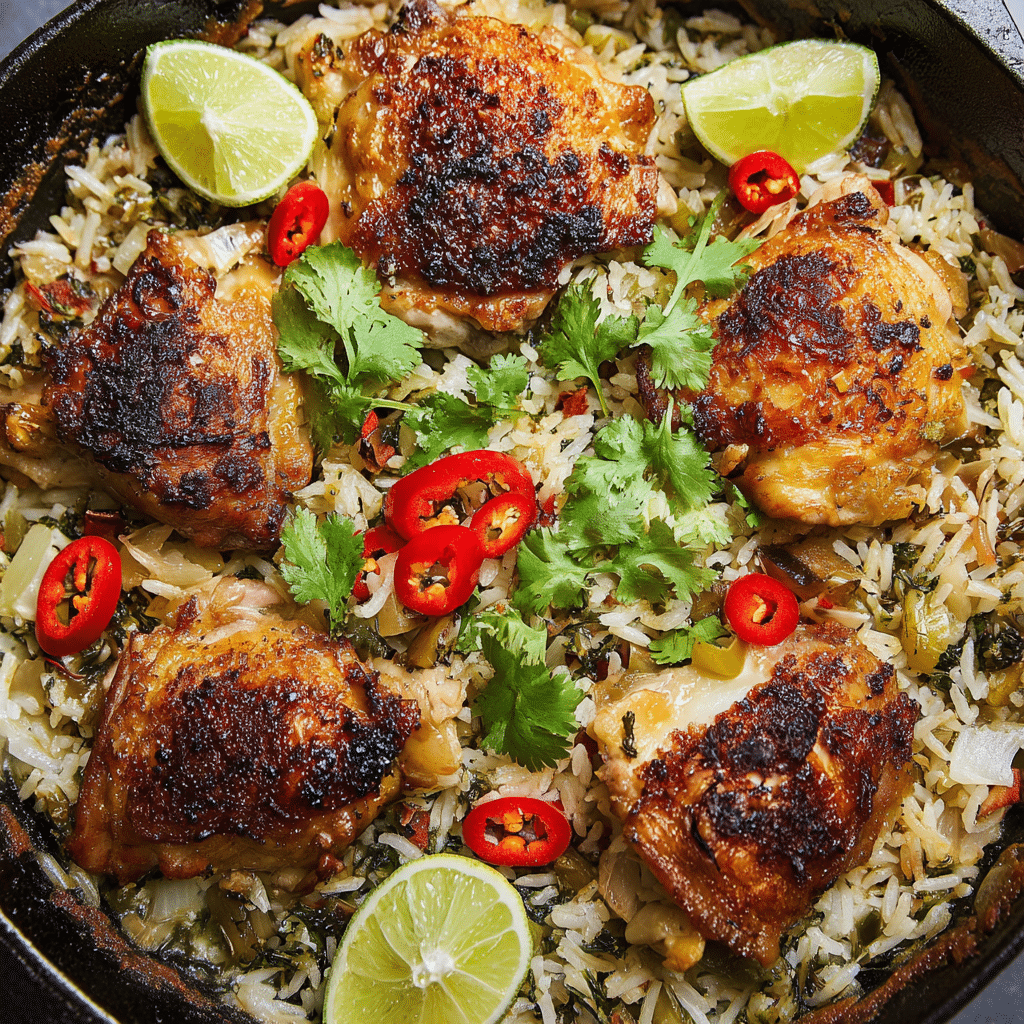 One Pot Coconut Chicken Rice Recipe - Recipe Image