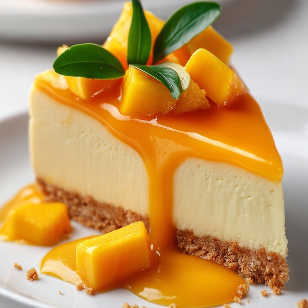 Mango Cheesecake Recipe - Recipe Image