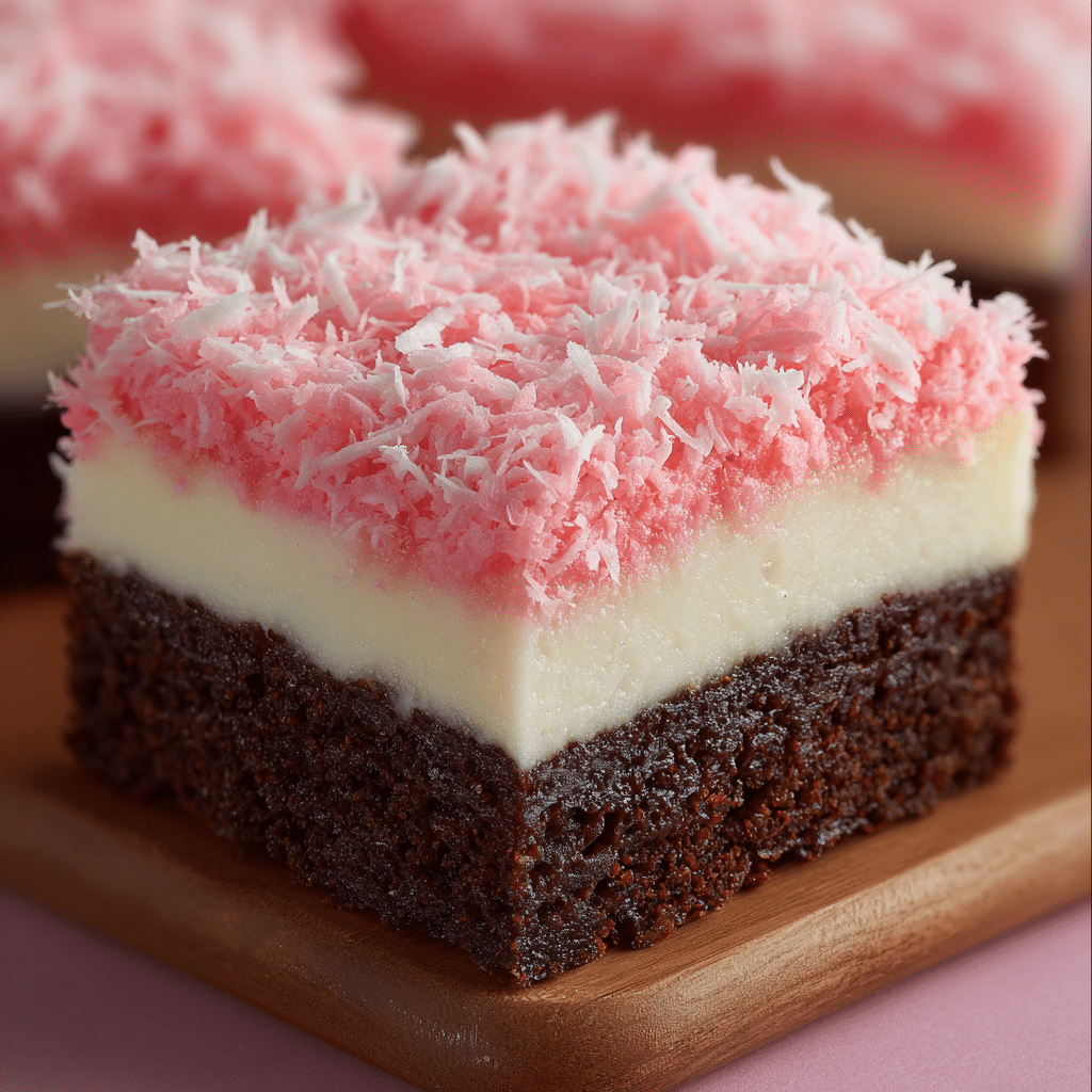 Pink Coconut Snowball Cake Bars Recipe - Recipe Image