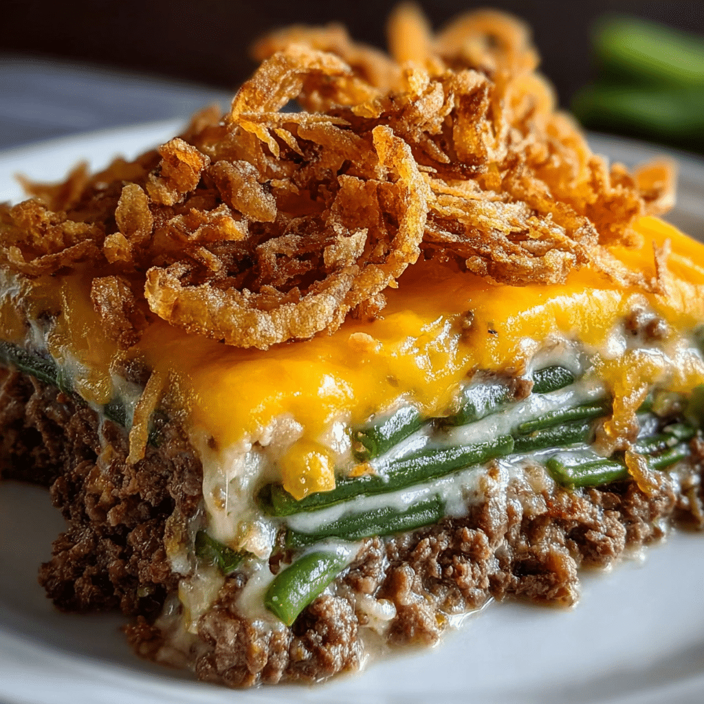 Hamburger Green Bean Casserole Recipe - Recipe Image