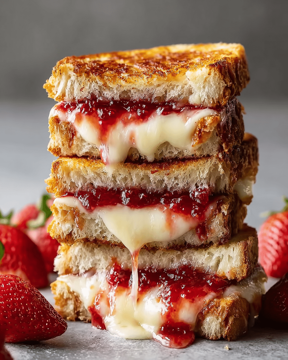 Easy Fried Strawberry Cheesecake Sandwiches Recipe
