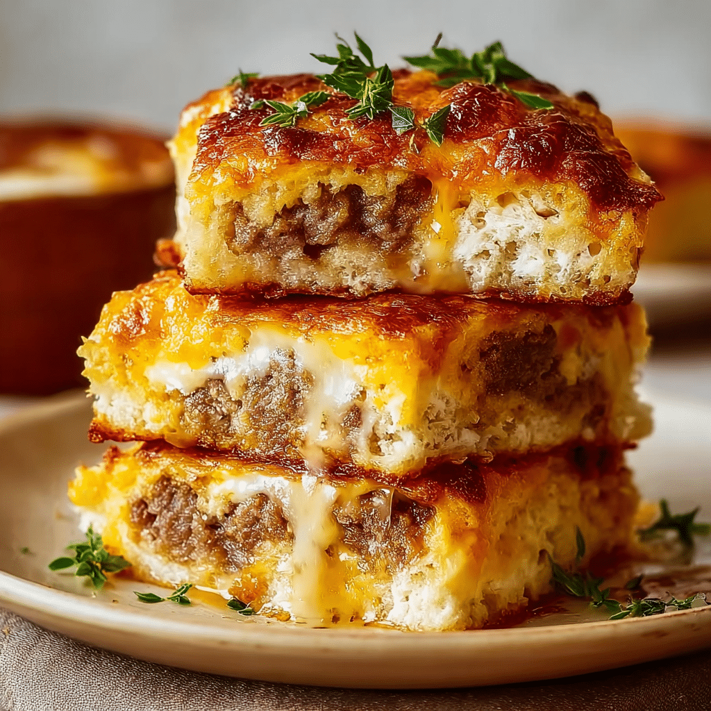 Sausage Cheese Butter Swim Biscuits Recipe - Recipe Image