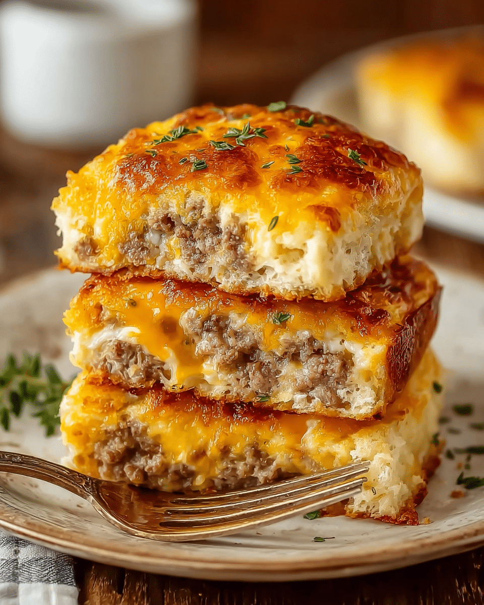 Sausage Cheese Butter Swim Biscuits Recipe